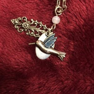 Silver Forest Hummingbird Necklace
